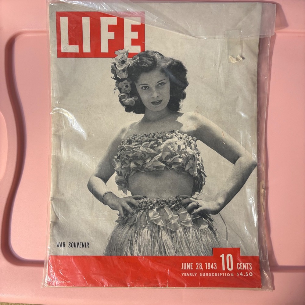 Life Magazine June 28 1943‎ War Souvenir Vintage WWII Collectible